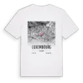 Luxembourg karta t-shirt