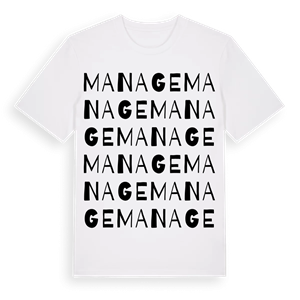 Manage ordlek t-shirt – ekologisk bomull t-shirt från Pinshirt