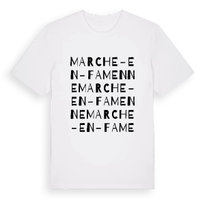 Marche-en-Famenne ordlek t-shirt – ekologisk bomull t-shirt från Pinshirt