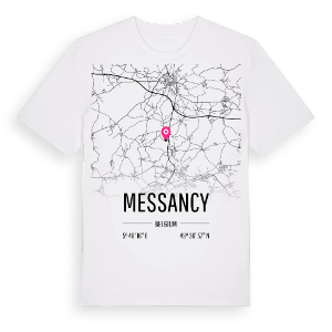 Messancy karta t-shirt – ekologisk bomull t-shirt från Pinshirt