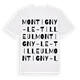 Montigny-le-Tilleul ordlek t-shirt