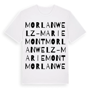 Morlanwelz-Mariemont ordlek t-shirt – ekologisk bomull t-shirt från Pinshirt