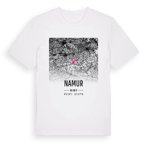 Namur karta t-shirt – ekologisk bomull t-shirt från Pinshirt