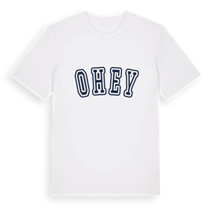 Ohey college t-shirt – ekologisk bomull t-shirt från Pinshirt