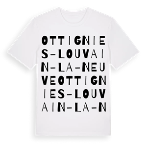 Ottignies-Louvain-la-Neuve ordlek t-shirt – ekologisk bomull t-shirt från Pinshirt