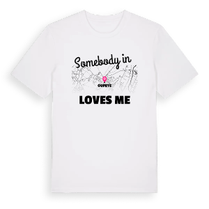Någon i Oupeye älskar mig t-shirt – ekologisk bomull t-shirt från Pinshirt