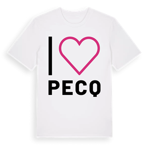 Jag älskar Pecq t-shirt stort tryck – ekologisk bomull t-shirt från Pinshirt