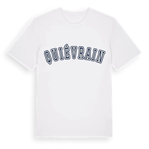 Quiévrain college t-shirt – ekologisk bomull t-shirt från Pinshirt