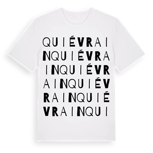 Quiévrain ordlek t-shirt – ekologisk bomull t-shirt från Pinshirt