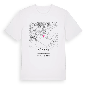 Raeren karta t-shirt – ekologisk bomull t-shirt från Pinshirt
