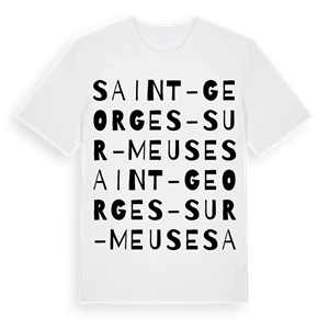 Saint-Georges-sur-Meuse ordlek t-shirt – ekologisk bomull t-shirt från Pinshirt