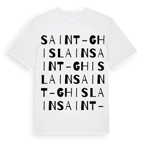 Saint-Ghislain ordlek t-shirt – ekologisk bomull t-shirt från Pinshirt