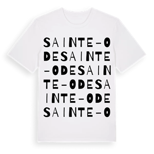 Sainte-Ode ordlek t-shirt – ekologisk bomull t-shirt från Pinshirt