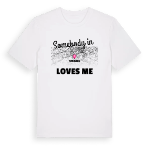 Någon i Seraing älskar mig t-shirt – ekologisk bomull t-shirt från Pinshirt
