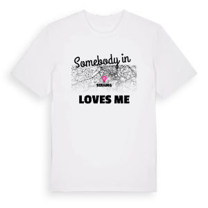 Någon i Seraing älskar mig t-shirt – ekologisk bomull t-shirt från Pinshirt