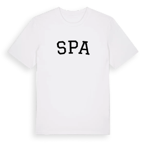 Spa böjd t-shirt – ekologisk bomull t-shirt från Pinshirt
