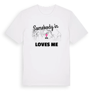 Någon i Spa älskar mig t-shirt – ekologisk bomull t-shirt från Pinshirt
