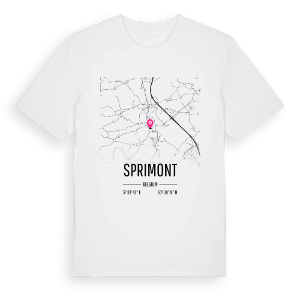 Sprimont karta t-shirt – ekologisk bomull t-shirt från Pinshirt