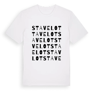 Stavelot ordlek t-shirt – ekologisk bomull t-shirt från Pinshirt