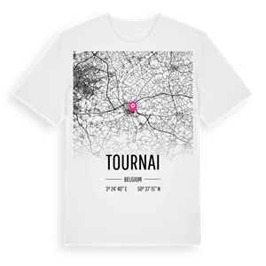 Tournai karta t-shirt – ekologisk bomull t-shirt från Pinshirt