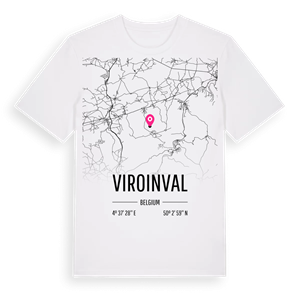 Viroinval karta t-shirt – ekologisk bomull t-shirt från Pinshirt