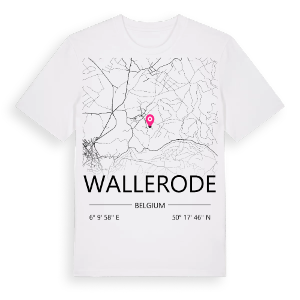 Wallerode karta t-shirt – ekologisk bomull t-shirt från Pinshirt