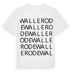 Wallerode ordlek t-shirt – ekologisk bomull t-shirt från Pinshirt