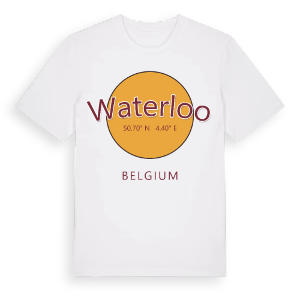 Waterloo cirkel t-shirt – ekologisk bomull t-shirt från Pinshirt