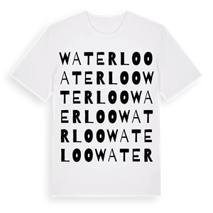 Waterloo ordlek t-shirt – ekologisk bomull t-shirt från Pinshirt