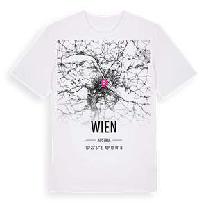 Wien karta t-shirt – ekologisk bomull t-shirt från Pinshirt