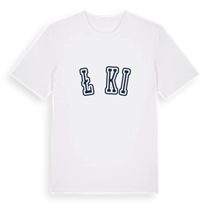 Łąki college t-shirt – ekologisk bomull t-shirt från Pinshirt