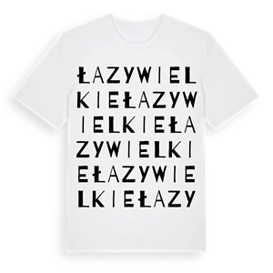 Łazy Wielkie ordlek t-shirt – ekologisk bomull t-shirt från Pinshirt