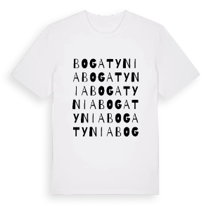 Bogatynia ordlek t-shirt – ekologisk bomull t-shirt från Pinshirt