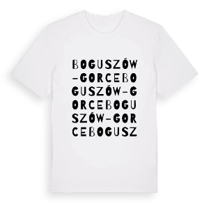 Boguszów-Gorce ordlek t-shirt – ekologisk bomull t-shirt från Pinshirt