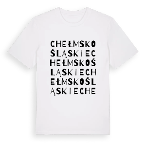 Chełmsko Śląskie ordlek t-shirt – ekologisk bomull t-shirt från Pinshirt