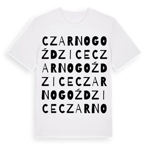 Czarnogoździce ordlek t-shirt – ekologisk bomull t-shirt från Pinshirt