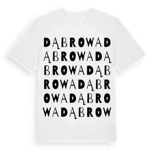 Dąbrowa ordlek t-shirt – ekologisk bomull t-shirt från Pinshirt