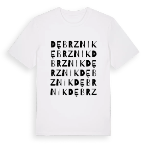 Dębrznik ordlek t-shirt – ekologisk bomull t-shirt från Pinshirt