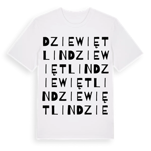 Dziewiętlin ordlek t-shirt – ekologisk bomull t-shirt från Pinshirt