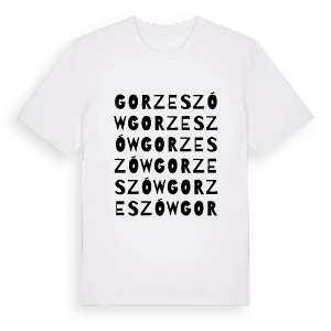 Gorzeszów ordlek t-shirt – ekologisk bomull t-shirt från Pinshirt