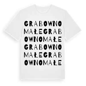 Grabowno Małe ordlek t-shirt – ekologisk bomull t-shirt från Pinshirt