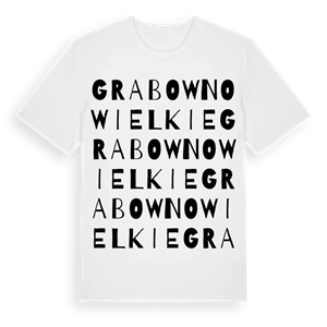 Grabowno Wielkie ordlek t-shirt – ekologisk bomull t-shirt från Pinshirt