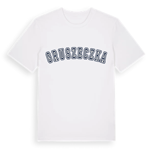 Gruszeczka college t-shirt – ekologisk bomull t-shirt från Pinshirt