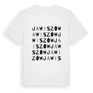 Jawiszów ordlek t-shirt – ekologisk bomull t-shirt från Pinshirt