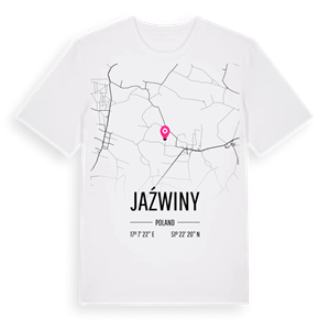 Jaźwiny karta t-shirt – ekologisk bomull t-shirt från Pinshirt