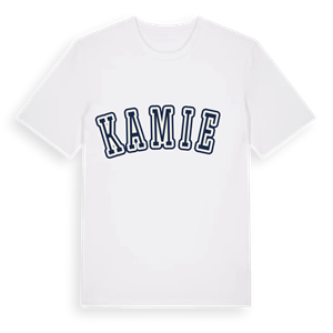 Kamień college t-shirt – ekologisk bomull t-shirt från Pinshirt