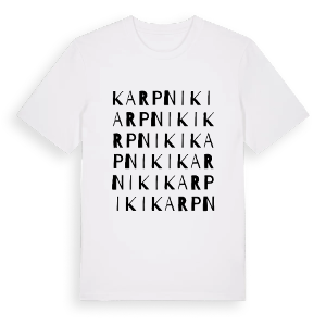 Karpniki ordlek t-shirt – ekologisk bomull t-shirt från Pinshirt