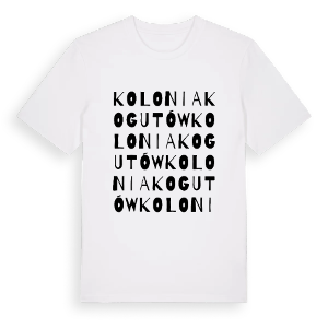 Kolonia Kogutów ordlek t-shirt – ekologisk bomull t-shirt från Pinshirt