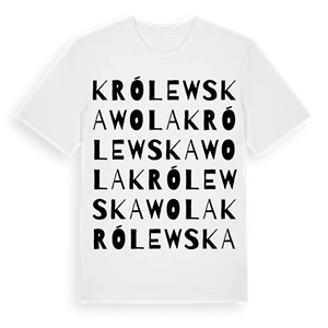 Królewska Wola ordlek t-shirt – ekologisk bomull t-shirt från Pinshirt
