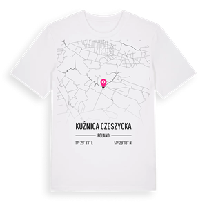Kuźnica Czeszycka karta t-shirt – ekologisk bomull t-shirt från Pinshirt